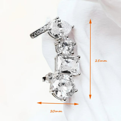 Damen-Einzelohrstecker Climber Wassertropfen romantisch aus Sterlingsilber