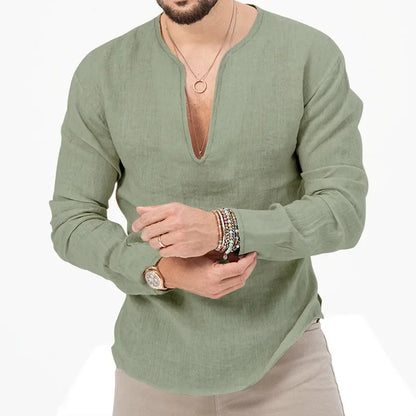 Schweres Herren-Übergrößen-Waffel-T-Shirt mit Farbblock und kurzen Ärmeln