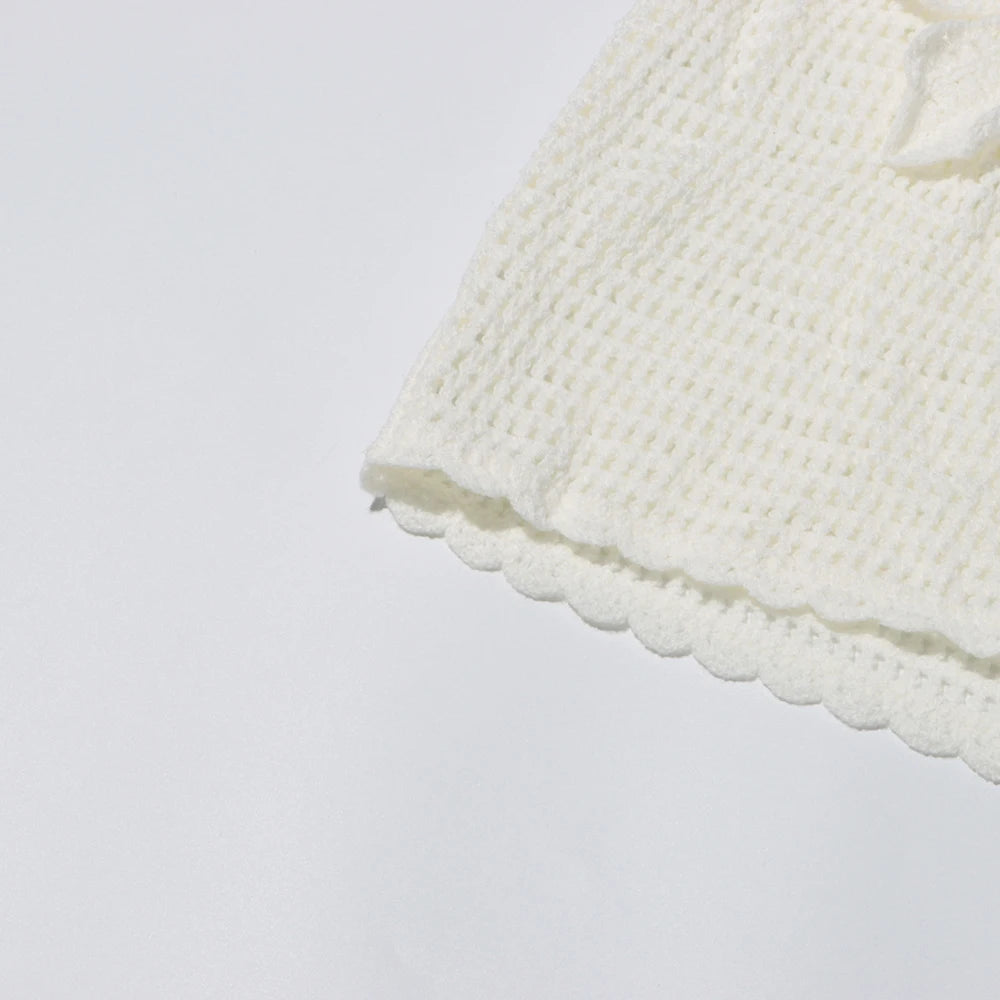 Eleganter Damen-Minirock mit Patchwork-Design, Rüschen und hohem Bund – figurbetont und modisch.