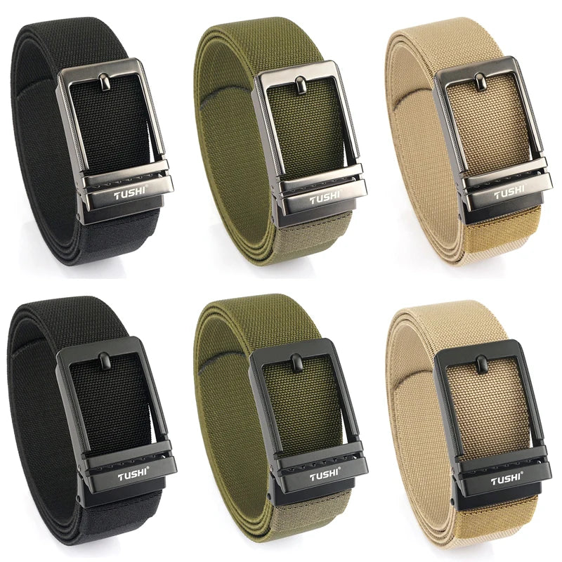 VATLY Herren Stretch-Gürtel 38mm mit Automatik-Schnalle aus Nylon