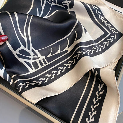 Damen Seidenschal quadratisch 70cm Halstuch Bandana Hijab Pashmina K