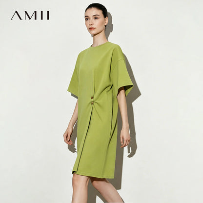 Elegantes Damenkleid Aus Baumwolle Leichter Sitz Für Büro Und Alltag