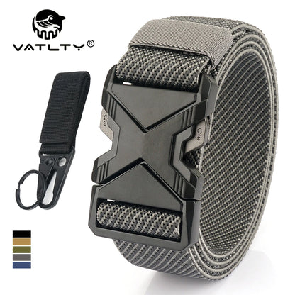 Herren-Taktischer Gürtel aus Nylon mit Elastischem Band und Schnellverschluss 3,8 cm Breite