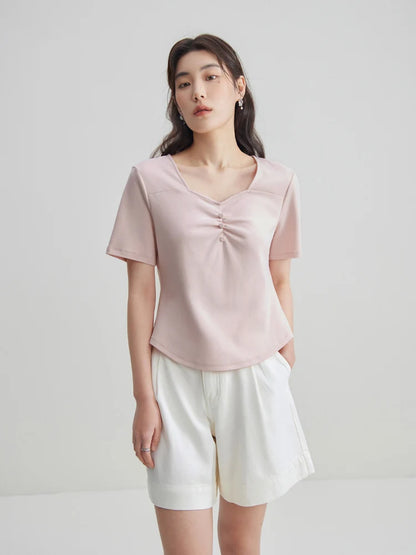 Vielseitige, romantische Damenbluse aus erfrischendem Chiffon – ideal für den Sommer.
