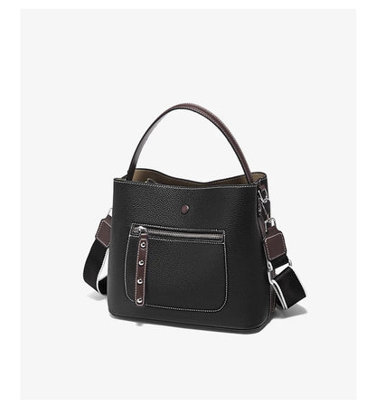 Damen-Handtasche aus echtem Leder Großes Fassungsvermögen Pflegeleichtes Design Alltagsbegleiter