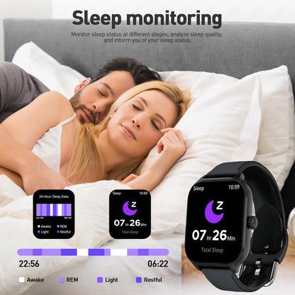 LIGE 2025, neue Smartwatch für Männer und Frauen, 2,01 Zoll HD-Bildschirm, Bluetooth-Anruf, Herzfrequenz, Blutsauerstoffüberwachung, Mann, Sport-Smartwatch