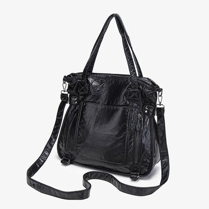 Damen-Handtasche aus weichem Leder mit Mehrfachfächern Große Umhängetasche mit Top-Griff