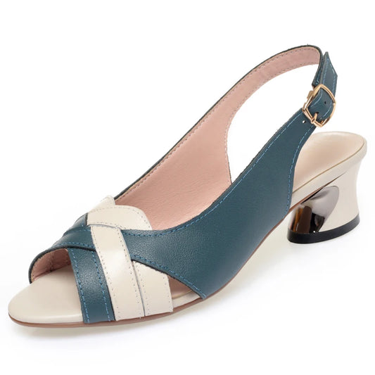 AIYUQI 2025, neue Damensandalen, Fischmaul, rutschfeste formelle Damensandalen, große, farblich passende Damenschuhe