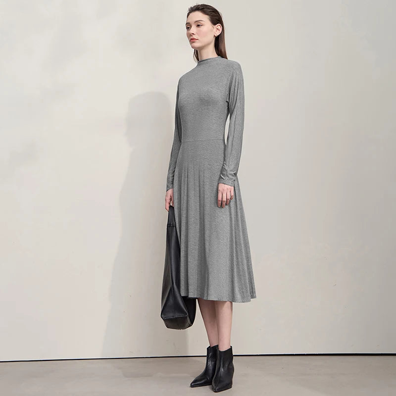Elegantes Damen Strickkleid Mit Lockerem Schnitt Für Herbst