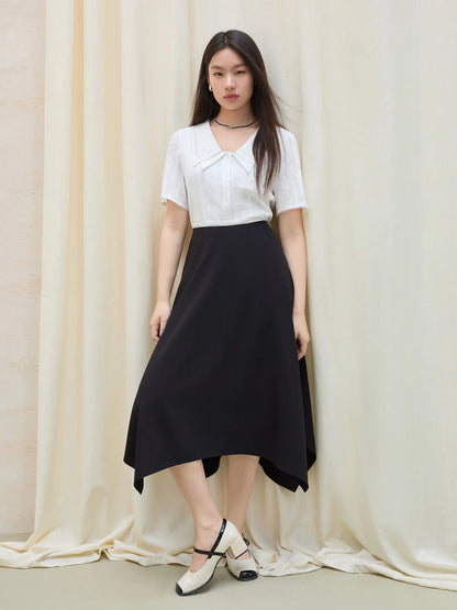 Vielseitige, romantische Damenbluse aus erfrischendem Chiffon – ideal für den Sommer.