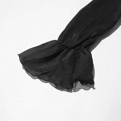 Elegantes Damen-Zweiteiler-Set mit Pailletten, langärmligem Oberteil und hoch taillierter, gerader Hose – schickes Outfit für besondere Anlässe.