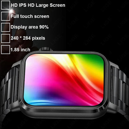LIGE Sport Smart Uhr Männer 1,85 "LED Taschenlampe IP68 Wasserdichte Bluetooth Anruf Smartwatch Herzfrequenz Blut Sauerstoff Frauen Uhren