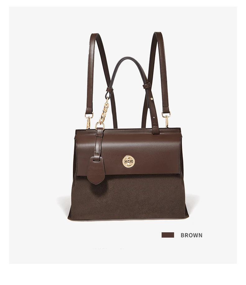 Damen Handtasche aus PU Leder im Minimalis Retro-Stil