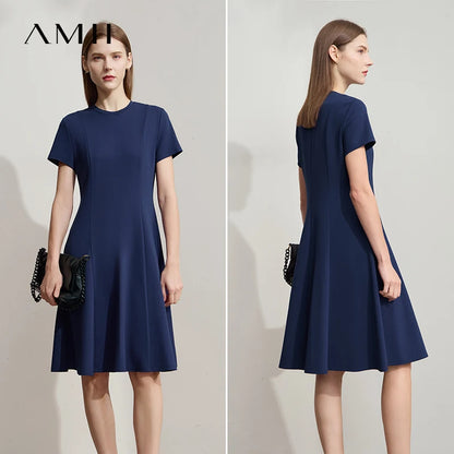 Elegantes Tailliertes Strickkleid Mit Stretch Für Damen