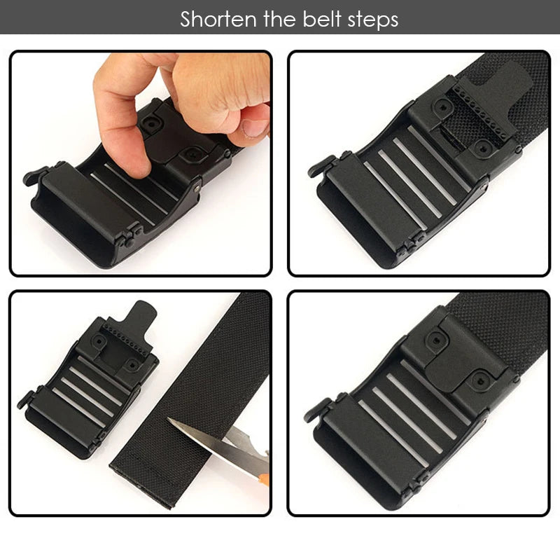 Herren-Taktischer Gürtel aus Nylon mit matte Metall-Schnalle und 43 mm Breite für Alltag und Freizeit