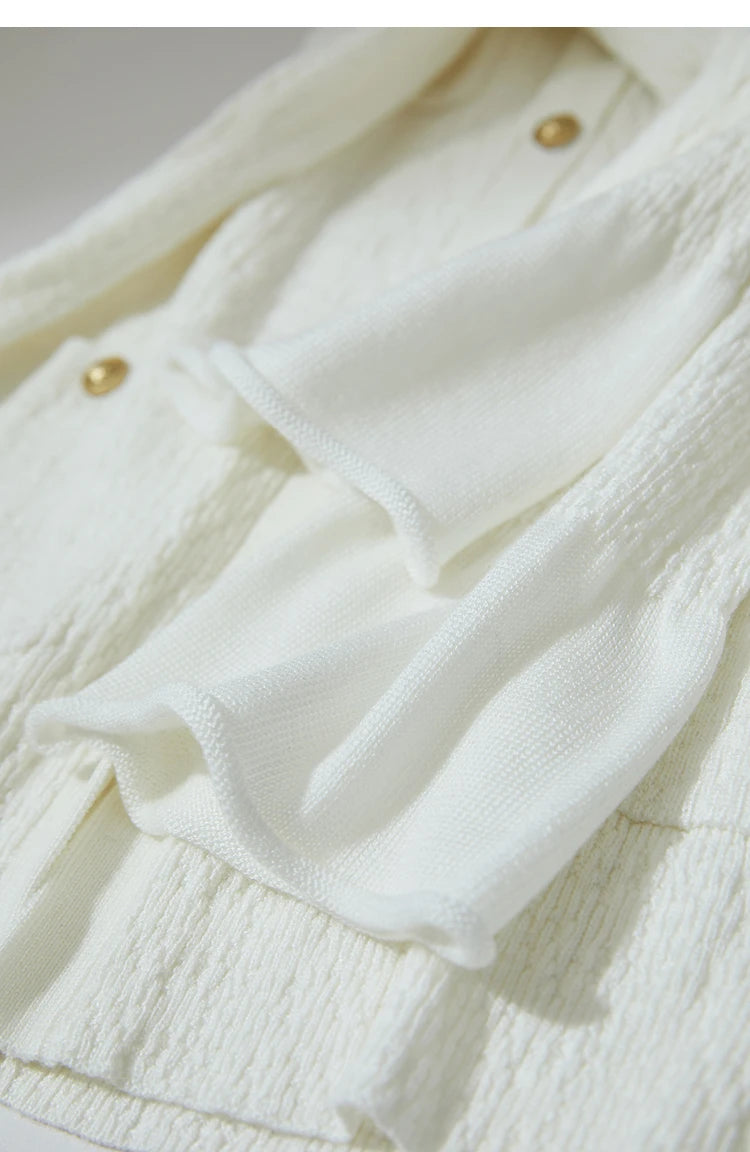 Damen-Strickjacke V-Ausschnitt einfarbig gerade Langarm vielseitig Herbst