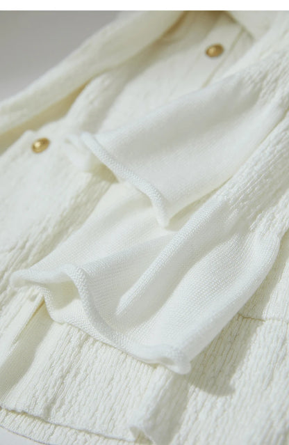 Damen-Strickjacke V-Ausschnitt einfarbig gerade Langarm vielseitig Herbst