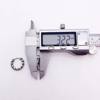 Damen-Creolen Schädel Scharnier Punk massiv aus Sterlingsilber