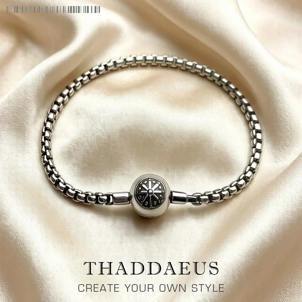 Damen-Armband Karma DIY Perlen aus Sterlingsilber