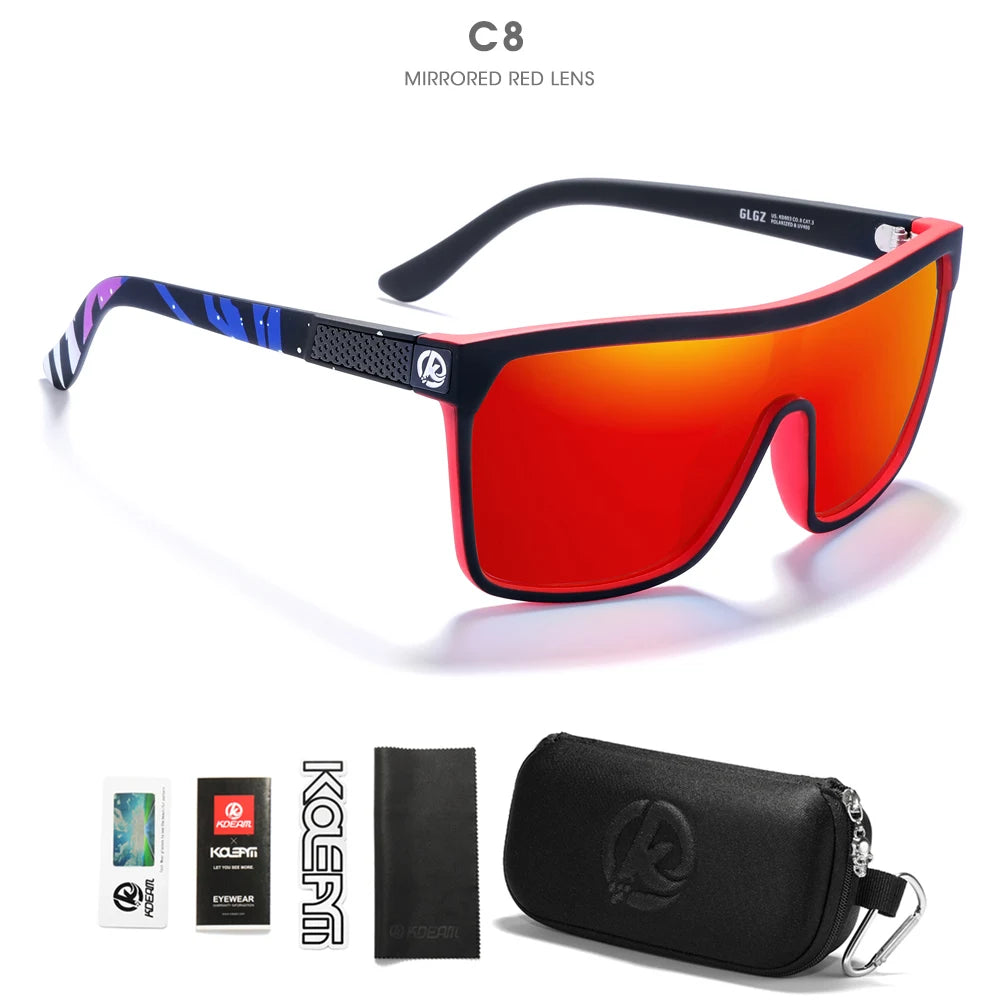 Sonnenbrille einteilig polarisiert UV400 5-Scharnier Herren