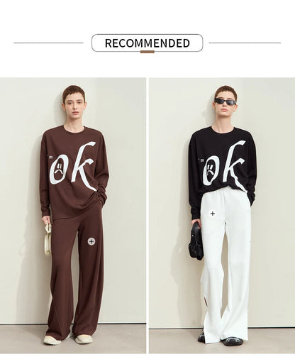 Damen T-Shirt im minimalistischen Stil mit Rundhalsausschnitt und Druckdesign