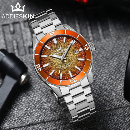 Herren-Luxus-Taucheruhr mit Japan-9015-Werk und Saphirglas