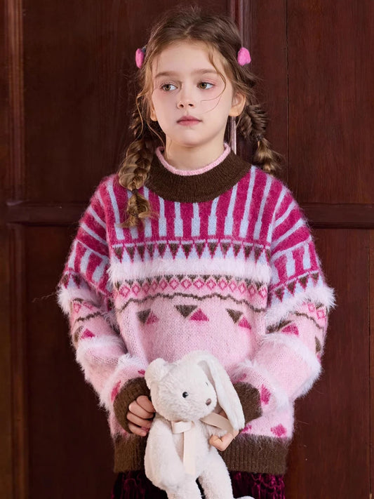 Warme Kinderhose mit rotem Karomuster für Mädchen – ideal für Herbst und Winterpartys