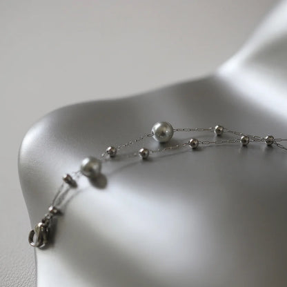 Damen-Armband mit Glasperle aus Titanstahl