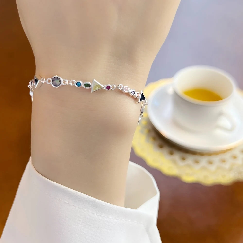 Damen-Armband Paradise Journey bunt Boho aus Sterlingsilber