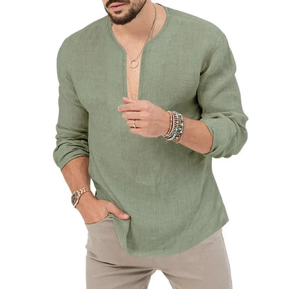 Schweres Herren-Übergrößen-Waffel-T-Shirt mit Farbblock und kurzen Ärmeln