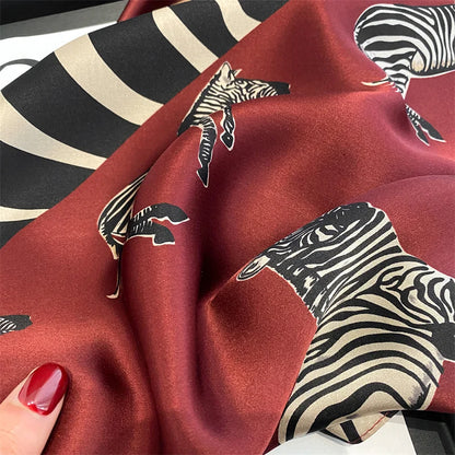 Damen Seidenschal quadratisch 70cm Halstuch Bandana Hijab Pashmina