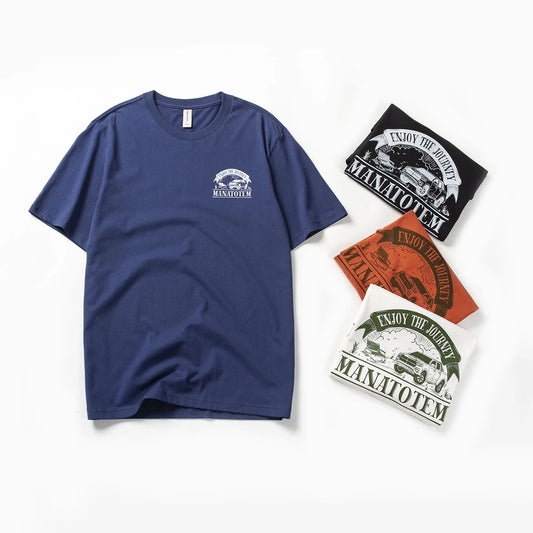 Herren T-Shirt mit Druck „Auto“ im lässigen Sommerstil aus 100 Prozent Baumwolle
