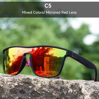 Sonnenbrille übergroß Einteiler polarisiert 153mm gebürstet Herren