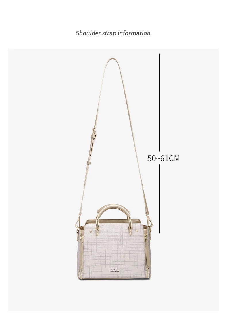 Damen Schultertasche aus Split-Leder mit Luxus-Design Crossbody