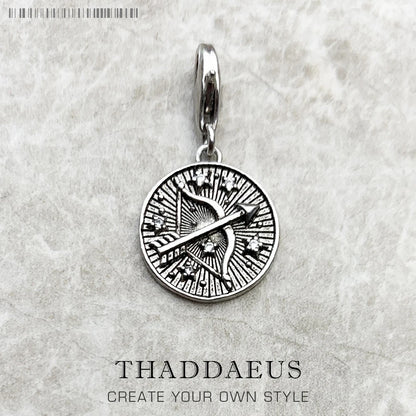 Damen-Charm-Anhänger Sternzeichen Horoskop Vintage aus Sterlingsilber