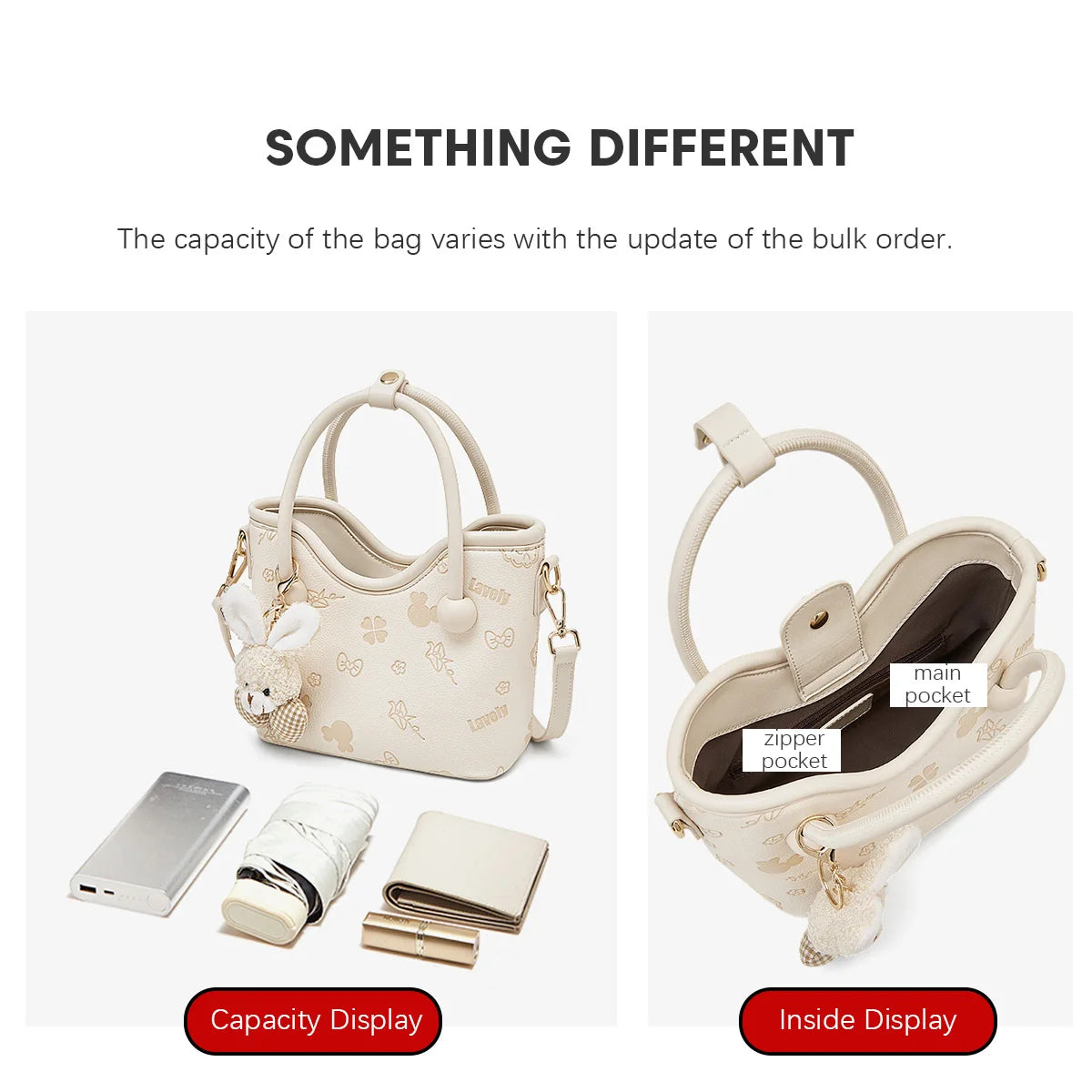 Damen Handtasche Aus PU-Leder Im Bucket-Stil Mit Crossbody Design