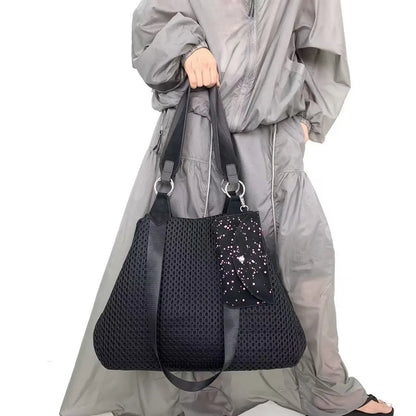 Damen-Shopper aus Netzgewebe mit großem Fassungsvermögen und abnehmbare Mini-Tasche, atmungsaktiv