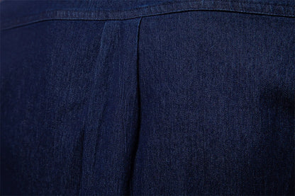 Herren Denim Hemd aus Baumwolle mit elastischem Design und doppelten Taschen