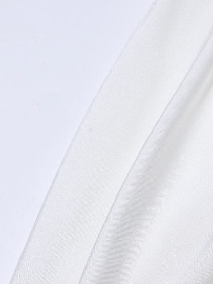 Minimalistisches A-Linien-Kleid mit U-Boot-Ausschnitt und hoher Taille – Patchwork-Design und figurbetonte Falten für Damen
