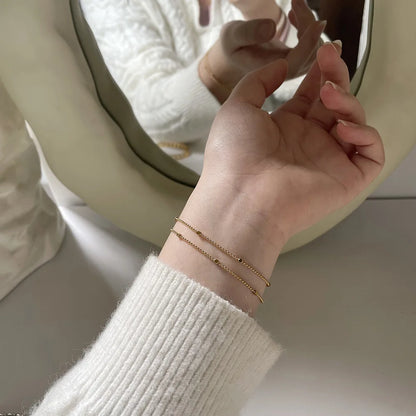 Damen-Kettenarmband doppellagig aus Titanstahl