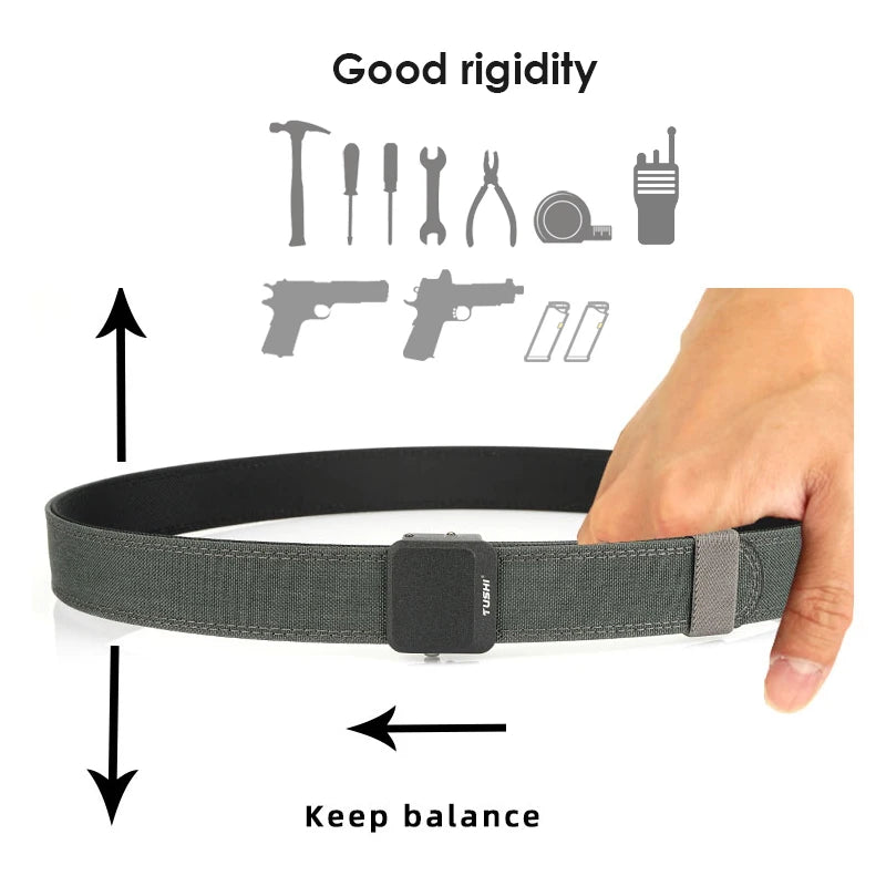 VATLY EDC Tactical Gürtel Herren Nylon Rigid mit Automatik-Schnalle