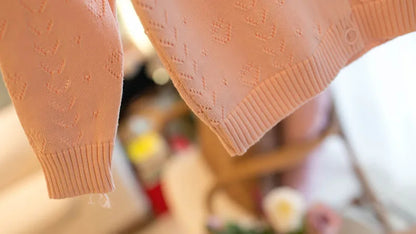 Mädchen Strickjacke im Herbst-Stil mit nettem Aushöhlen für 0-4 Jahre