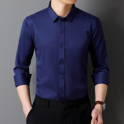 Modisches Herren-Langarmshirt mit Stehkragen und Print – lässiger Pullover für den Alltag