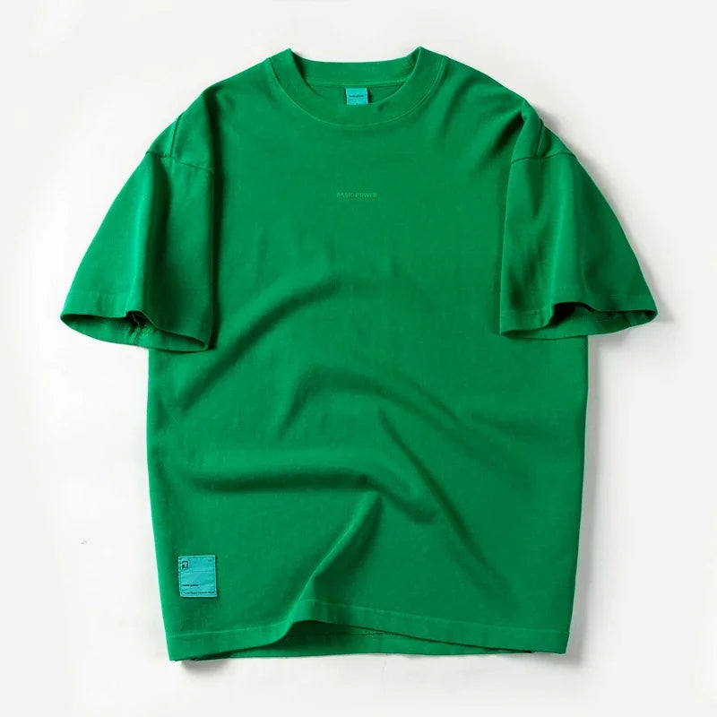 Herren T-Shirt aus Baumwolle im lässigen O-Ausschnitt mit solidem Design