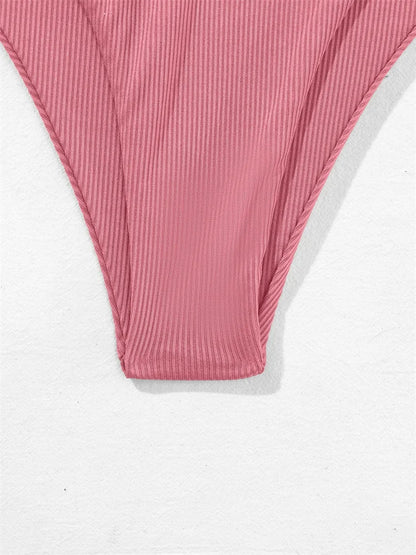 Gestreifter Sexy Bikini für Damen – Zweiteiliges Badeanzug-Set für Strand und Pool