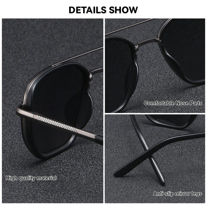 Sonnenbrille Polygon Streifen TAC UV400 polarisiert Herren Damen