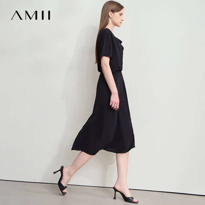 Zeitloses Bürokleid Für Damen Mit Schwingkragen Und Bequemem Sitz