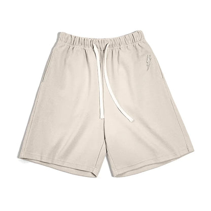Herren Freizeitshorts aus atmungsaktivem Material mit gesticktem Blitzdesign