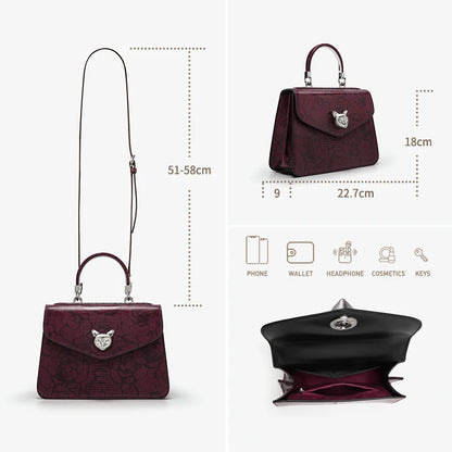 Premium Business Ledertasche Für Berufsdamen Elegant Formstabil Viel Stauraum