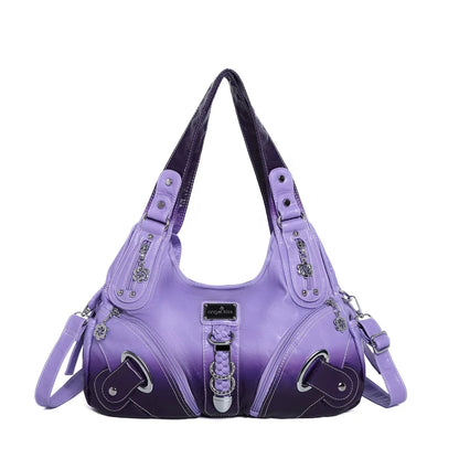 Damen-Schultertasche Großes Fassungsvermögen Mit Tie-Dye Muster Und Griff Im Vintage-Stil Für Alltag Und Freizeit